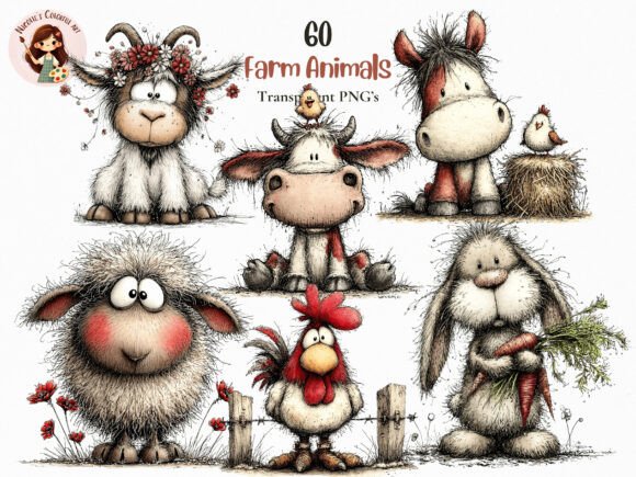 Bringing Spring to Life: Whimsical Farm Clipart PNGs