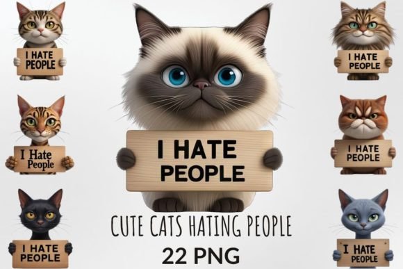 Cute Cats Hating People Sublimation Pack: A Designer's Take