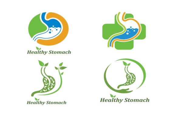 Healthy Stomach Vector Illustration Design Set