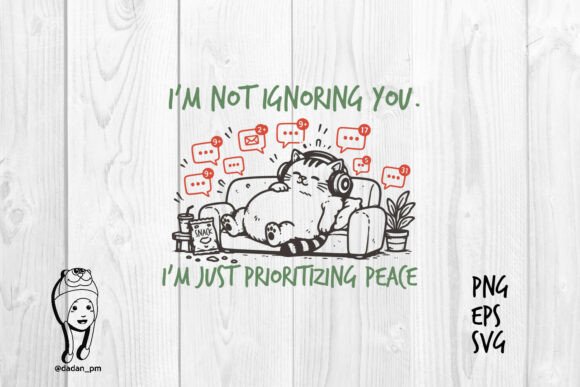 The Font That Doesn't Care: Sarcastic Lazy Cat Png, I’m Not Ignoring