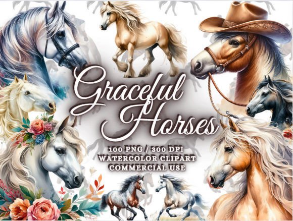 Watercolor Horses Clipart: A Designer's Guide to Equine Art