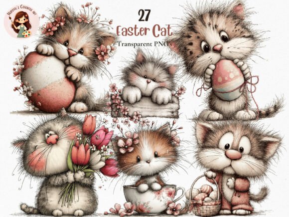 Whimsical Spring Cats Clipart Png: A Designer's Guide to Soft, Storybook Style