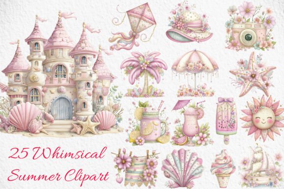 Whimsical Summer Clipart: Design Assets for Dreamy Projects